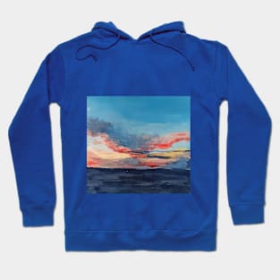 blue abstract beach Hoodie